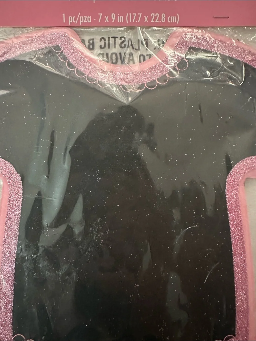 Chalkboard Easel Sign Kids Onesie Shape - Pink